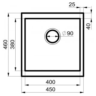 Мойка для кухни Milacio Leon 45 Cuarzo MC.77091 чёрный матовый